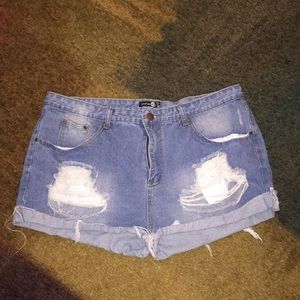 Boyfriend Cut-Offs with heavy destruction